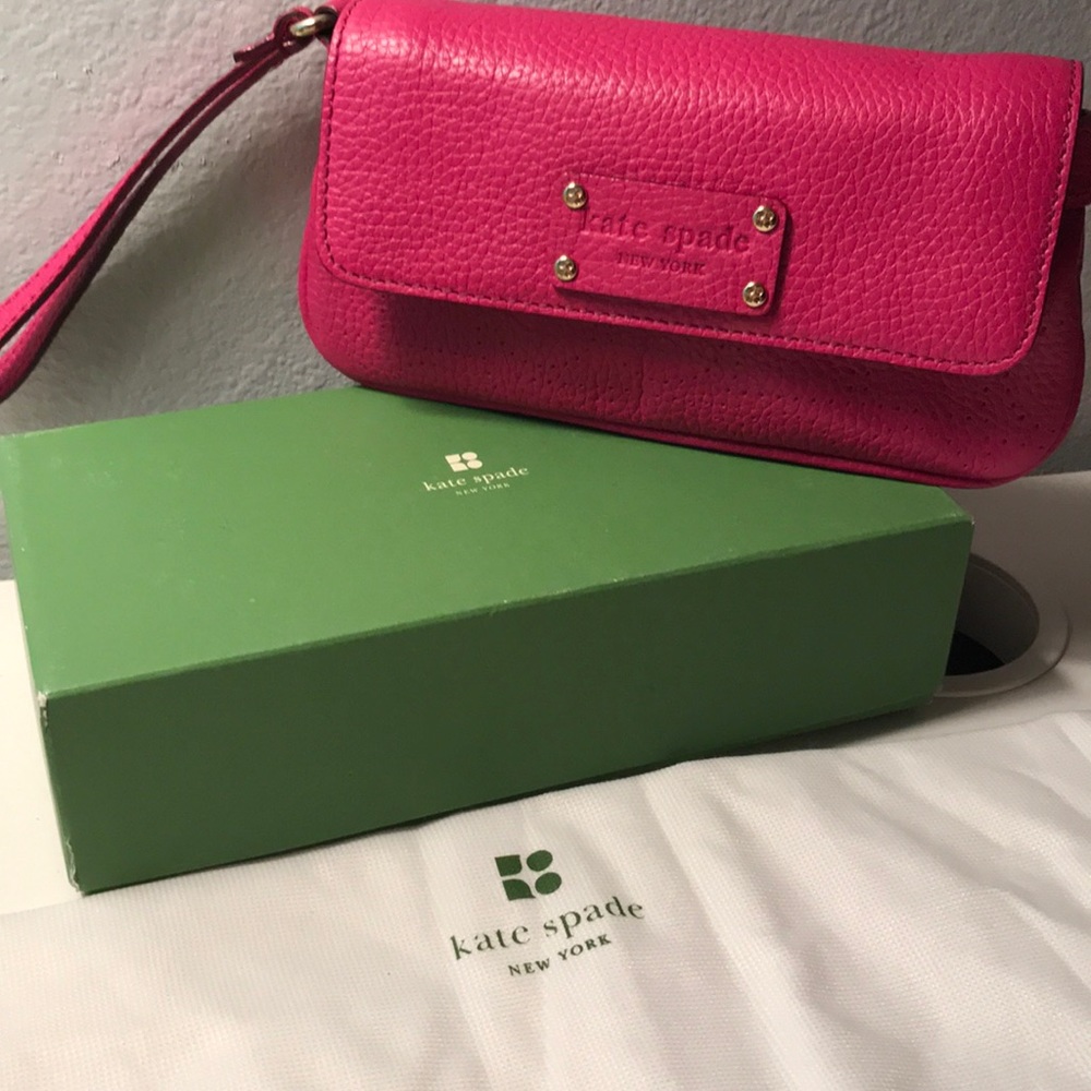 kate spade Pink Leather Wristlet